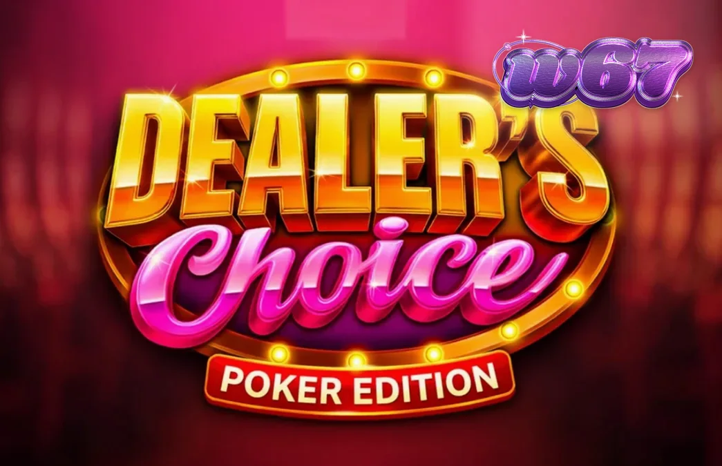 Tampilan visual meja poker hijau dalam slot Dealer’s Choice: Poker Edition